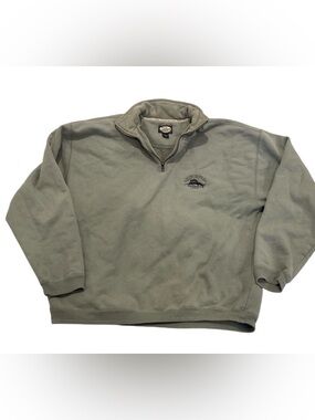Vintage Tommy Bahama 1/4 Zip Pullover Sweatshirt - Sage Green Marlin L